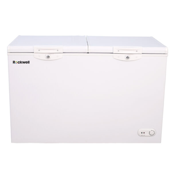 Rockwell Double Compartment Freezer & Cooler, Heavy Duty Compressor, Low Power Consumption (COMBI400A, White)