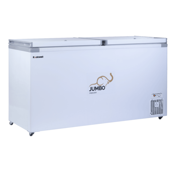 Rockwell 550DDU Hard Top Deep Freezer, Convertible Freezer and Cooler, Double Door with 1 + 3 Yrs.(Comprehensive Warranty on Cooling Coil), Low Power Consumption, Chest Freezer