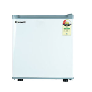 Rockwell 45L Mini Refrigerator – Compact Design, 2-Star Rated, Ideal for Small Spaces, Dorms, and Offices, Features Reliable Cooling and Adjustable Shelves with Chiller Tray, White